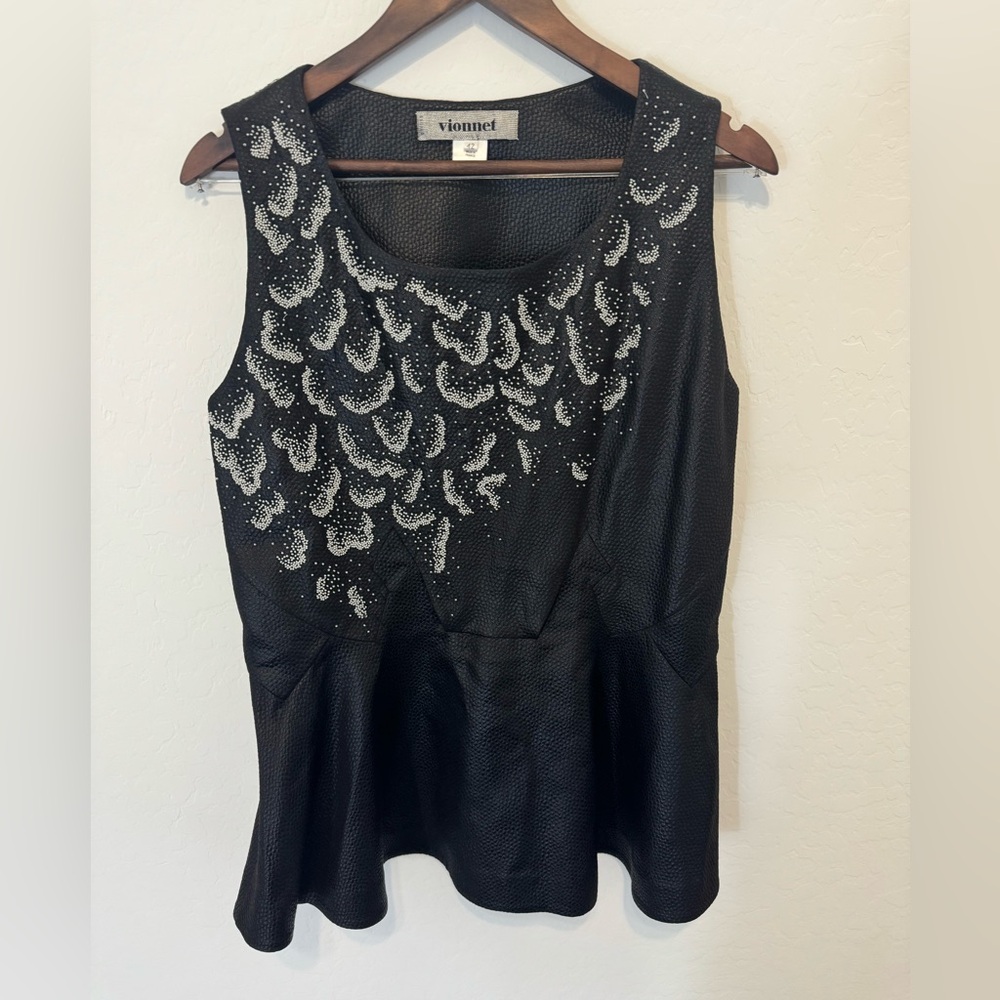 Vionnet black beaded top size 42